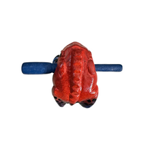Load image into Gallery viewer, 1.5" Wooden Musical Frog - Red Dart Design (Percussion Instrument)