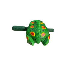Load image into Gallery viewer, 1.5" Wooden Musical Frog - Green Spring Design (Percussion Instrument)