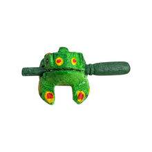 Load image into Gallery viewer, 1.5" Wooden Musical Frog - Green Spring Design (Percussion Instrument)