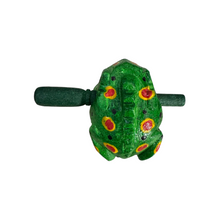Load image into Gallery viewer, 1.5" Wooden Musical Frog - Green Spring Design (Percussion Instrument)
