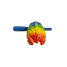 Load image into Gallery viewer, 1.5" Wooden Musical Frog - Rainbow Design (Percussion Instrument)