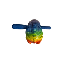 Load image into Gallery viewer, 1.5" Wooden Musical Frog - Rainbow Design (Percussion Instrument)