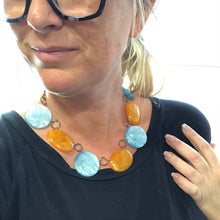 Load image into Gallery viewer, Honey Water Linked Statement Necklace