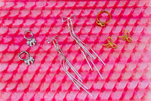 Load image into Gallery viewer, Titanium Bow Dangle Earrings