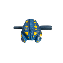 Load image into Gallery viewer, 2" Wooden Musical Frog - Sea Design (Percussion Instrument)