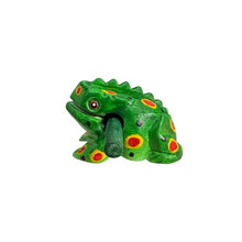 Load image into Gallery viewer, 2" Wooden Musical Frog - Green Spring Design (Percussion Instrument)