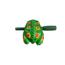 Load image into Gallery viewer, 2" Wooden Musical Frog - Green Spring Design (Percussion Instrument)