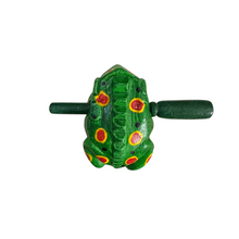 Load image into Gallery viewer, 2" Wooden Musical Frog - Green Spring Design (Percussion Instrument)