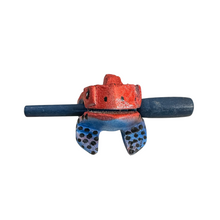 Load image into Gallery viewer, 2" Wooden Musical Frog - Red Dart Design (Percussion Instrument)