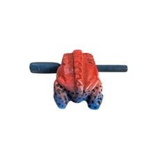 Load image into Gallery viewer, 2" Wooden Musical Frog - Red Dart Design (Percussion Instrument)
