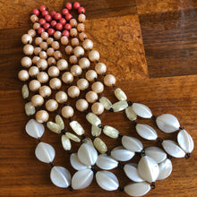 Load image into Gallery viewer, Cream Antique Pearl &amp; Burnt Orange Carmen Necklace