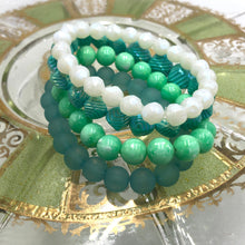 Load image into Gallery viewer, Acid Mint Stack &amp; Stretch Bracelets Set