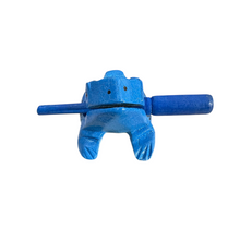 Load image into Gallery viewer, 3" Wooden Musical Frog - Blue Dart Design (Percussion Instrument)