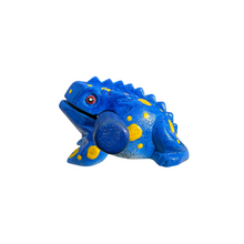 Load image into Gallery viewer, 3" Wooden Musical Frog - Sea Design (Percussion Instrument)