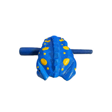 Load image into Gallery viewer, 3" Wooden Musical Frog - Sea Design (Percussion Instrument)