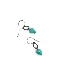 Load image into Gallery viewer, Mint Cyan Deco Link Earrings