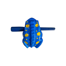 Load image into Gallery viewer, 3" Wooden Musical Frog - Sea Design (Percussion Instrument)