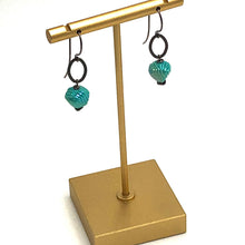 Load image into Gallery viewer, Mint Cyan Deco Link Earrings