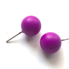 Load image into Gallery viewer, Violet Midi Ball Stud Earrings