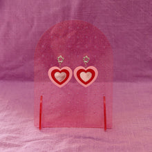 Load image into Gallery viewer, Groovy Heart Earrings