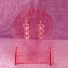 Load image into Gallery viewer, Triple the Love Chunky Heart Earrings