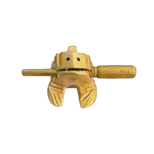 Load image into Gallery viewer, 3" Wooden Musical Frog - Egyptian Golden Design (Percussion Instrument)
