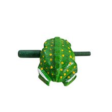 Load image into Gallery viewer, 3" Medium Green Leaf Musical Percussion Frog