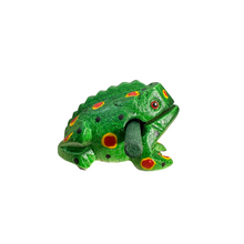 Load image into Gallery viewer, 3" Wooden Musical Frog - Green Spring Design (Percussion Instrument)