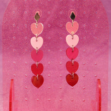 Load image into Gallery viewer, Falling in Love Acrylic Heart Earrings