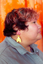 Load image into Gallery viewer, Yellow Moth Earrings