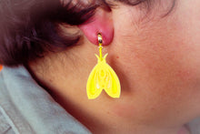 Load image into Gallery viewer, Yellow Moth Earrings