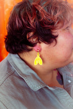 Load image into Gallery viewer, Yellow Moth Earrings