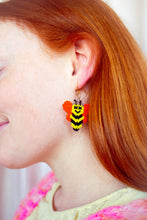 Load image into Gallery viewer, Bumble Bee Beaded Earrings