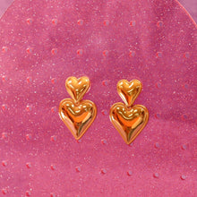 Load image into Gallery viewer, Together Forever- Titanium Heart Earrings