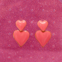 Load image into Gallery viewer, Together Forever- Titanium Heart Earrings