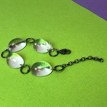 Load image into Gallery viewer, Clear Domed &amp; Dark Metal Bubble Stations Bracelet