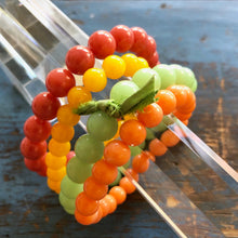 Load image into Gallery viewer, Coral Citrus Stack &amp; Stretch Bracelets Set