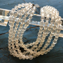 Load image into Gallery viewer, Clear Frosted Lucite Sylvie Beaded Statement Necklace