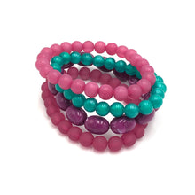 Load image into Gallery viewer, Viva Violet &amp; Emerald Stack &amp; Stretch Bracelets Set