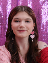 Load image into Gallery viewer, Mismatch Cupid Heart Drop Earrings