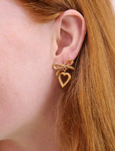 Load image into Gallery viewer, Give You My Heart Titanium Bow Earrings