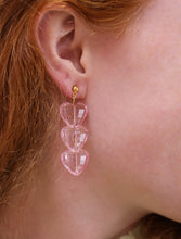Load image into Gallery viewer, Triple the Love Chunky Heart Earrings