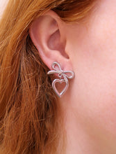 Load image into Gallery viewer, Give You My Heart Titanium Bow Earrings