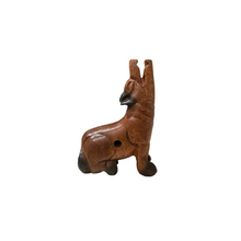Load image into Gallery viewer, 4.5" Small Dark Oak Wolf Musical Whistle Instrument