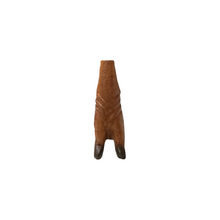Load image into Gallery viewer, 4.5" Small Dark Oak Wolf Musical Whistle Instrument
