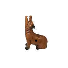 Load image into Gallery viewer, 4.5" Small Dark Oak Wolf Musical Whistle Instrument