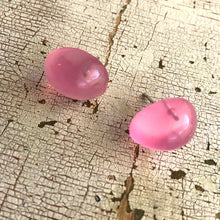 Load image into Gallery viewer, Pink Opal Oval Stud Earrings