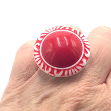 Load image into Gallery viewer, Cherry Leaf Cocktail Ring