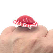 Load image into Gallery viewer, Cherry Leaf Cocktail Ring