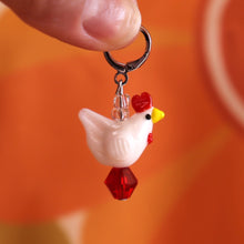 Load image into Gallery viewer, Glass Beaded Chicken Earrings